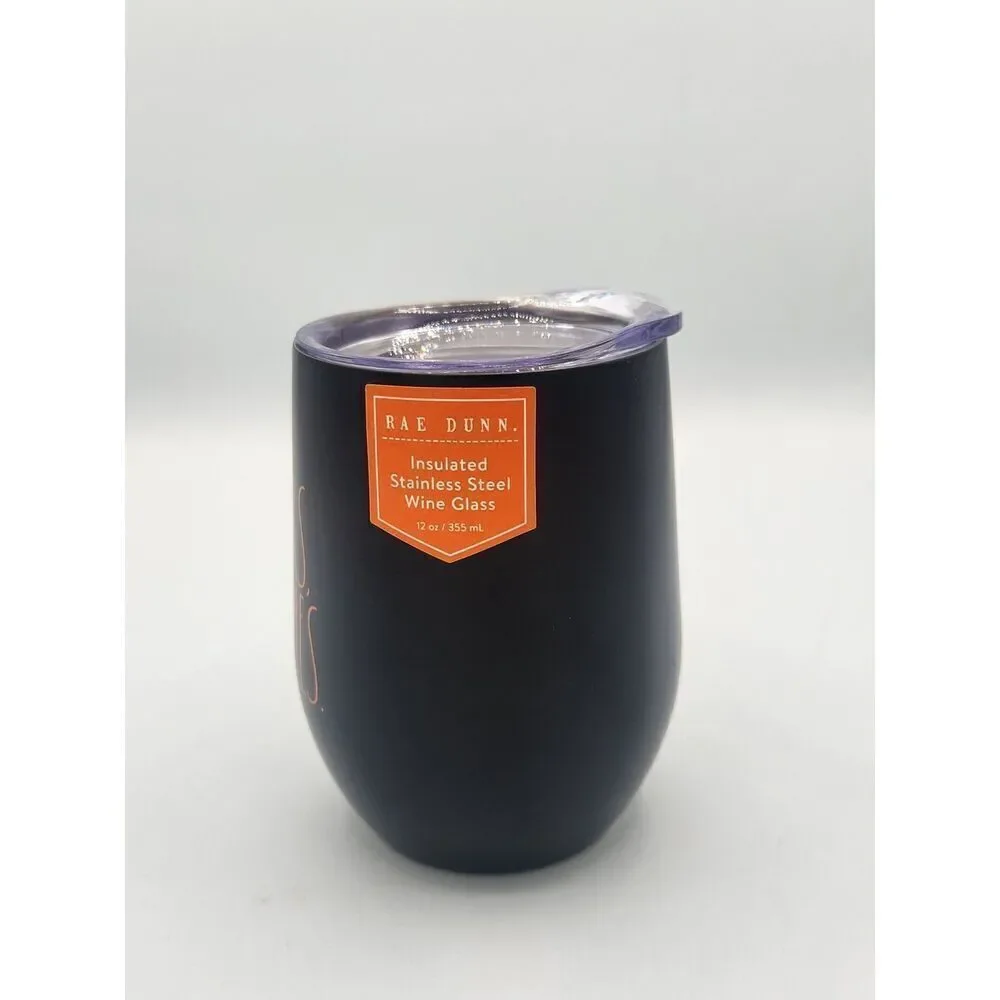 Rae Dunn Halloween CHEERS WITCHES 12oz. Insulated Stainless Steel Tumbler W/ Lid